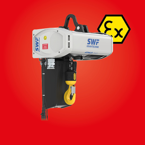Polipasto eléctrico de cadena SWF ATHLO chain EX Zone 22 para atmósferas explosivas